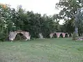 Arched stone fence