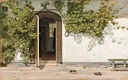 Ingangen til præstegården ved Hillested, 1844