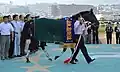 At the winner's circle after Kobe Shimbun Hai