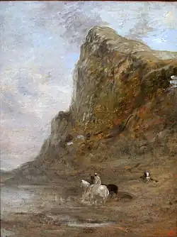 Moroccan Horsemen at the Foot of the Chiffra Cliffs, undated