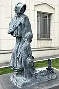 Ever Pressing Forward statue (2001) by Karl Alfred Quilter (1929-2013) at Pioneer Memorial Museum in 2024