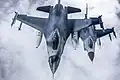 Royal Netherlands Air Force F-16s during a Baltic Air Policing deployment (Lithuania, March 2017)