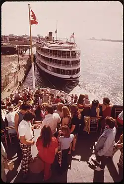 SS Columbia in background