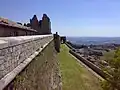 Fortress falsabraga observed from the southern covered walkway.