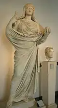 Statue of Faustina the Younger (from Sciarra Palace; h. 195 cm, with plinth 207 cm; inv. 68)[38][39]