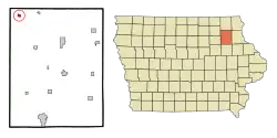 Location of Waucoma, Iowa