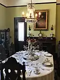 View of the Fenyes dining room.