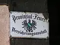 A German enamel sign type