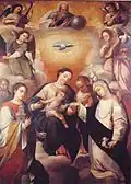 St. Catalina weddings by Gregorio Vasquez de Arce y Ceballos, (Desposorios de Santa Catalina) 18th century. Oil on canvas 176 x 130&nbsp;cm