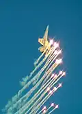 Finnish Air Force FA-18C Hornet performing at the Helsinki 2017 Air Show.