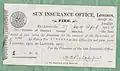 Receipt for a Middlesex cottage hospital, 1912.