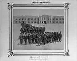The sortie of the First Mobile Artillery Bodyguard Brigade from the barracks