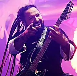 Bathory performing with Five Finger Death Punch in 2020