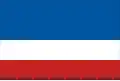 The flag of the Ruthenians World,[4] also used as the Ruthenian Ethnic Minority Council Flag[5]