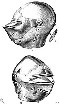 An armet with a German form of construction, but possibly of Florentine Italian manufacture, opening in a manner different from a classic armet
