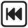 A black rectangle to the left of two left-pointing black triangles