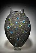 Foglio; Blown glass sculpture by David Patchen