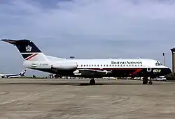 F-GDUU Fokker F-28-2000 Fellowship, British Airways with TAT (European Airlines) titles, 1993