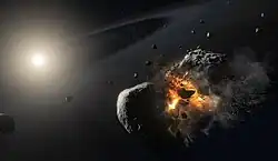 Visualisation of Fomalhaut and Fomalhaut b (artist's impression)