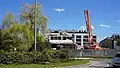 Building during demolition, April 16, 2025