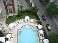Pool view from the hotel tower