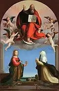 God the Father with Saints Catherine of Siena and Mary Magdalen (1509), for San Pietro Martire in Murano from San Romano, Lucca, Museo Nazionale di Villa Guinigi