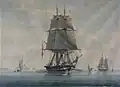Brig becalmed at The Mariners' Museum