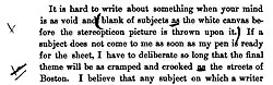 Annotation of the use of similes for "blank" and "crooked"