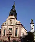 The two churches in the centre