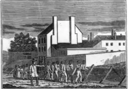 Franklin & Armfield's Alexandria office and slave prison in 1836