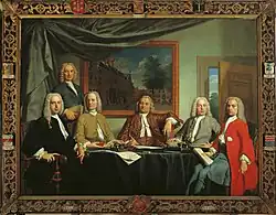 Frans Decker, Regents of the Proveniershuis retirement home in Haarlem, 1736