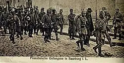 Prisonniers français à Sarrebourg.