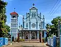 Front view of present church