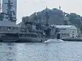 Chihaya and Fuyushio in Yokosuka during Pacific Reach on 22 September 2013