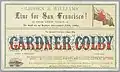 Sailing card for the Gardner Colby