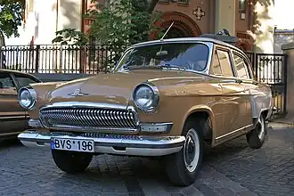 A GAZ-M-21U of the Third Series, showing the "Baleen" type grille would become a factory trademark element for all successive cars.