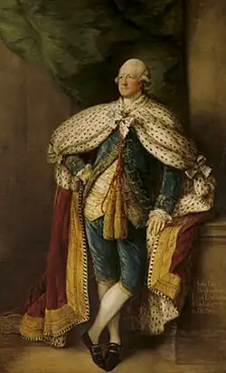 Portrait of the Earl of Buckinghamshire by Thomas Gainsborough. Withdrawn from the Exhibition