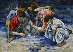 The Gamblers, 1966, Oil on canvas