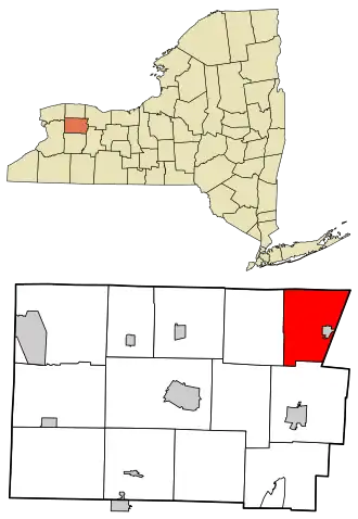Location in Genesee County and the state of New York