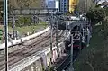 Bem550 emerging from St Jean tunnel on 1500 V single line section between Vernier and Cornavin