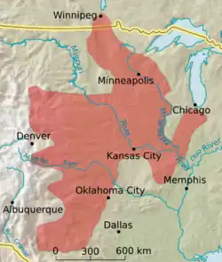 Map of range