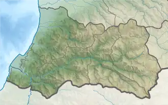Map showing the location of Goderdzi Petrified Forest Natural Monument
