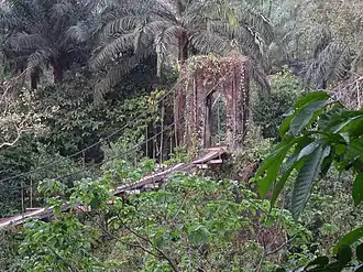 German colonial era bridge over the Cross/Manyu River near Mamfe