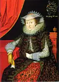Mary Throckmorton Lady Scudamore, 1615, oil on panel, National Portrait Gallery, London