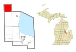 Location within Bay County