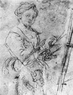 Self-Portrait (drawing), c.&nbsp;1665, Giorgio Cini Foundation, Venice