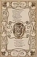 The tombstone of Giovanni Battista Cicada in original form (drawing)