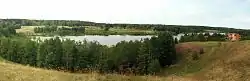 Panorama of the Girija village and lake from the Bernotai Hillfort&nbsp;[lt]