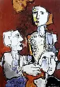 Gjelosh Gjokaj, Red Chronicle, 2001 acrylic on paper, 50 × 70&nbsp;cm