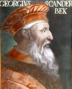 Albanian national hero Skanderbeg (1405–1468)
